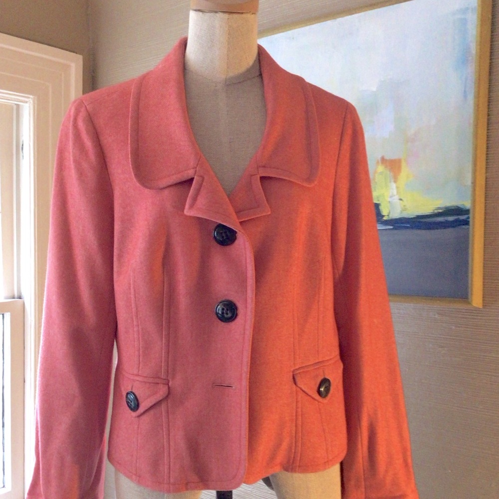 Talbots orange wool blazer
